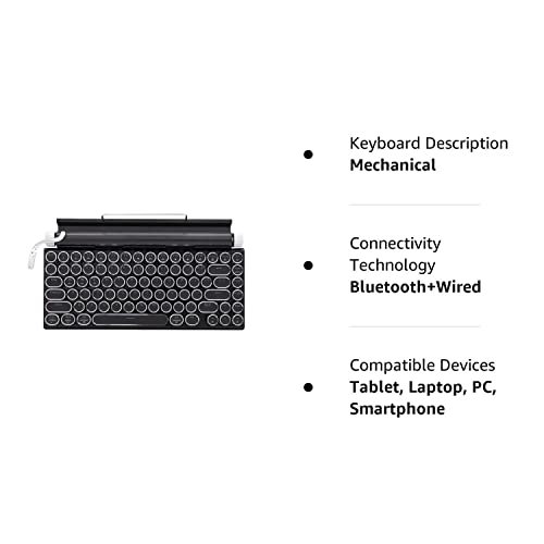 Adventurers Typewriter-Style Retro Mechanical Keyboard