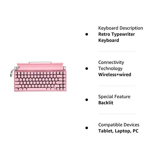 Adventurers Typewriter-Style Retro Mechanical Keyboard