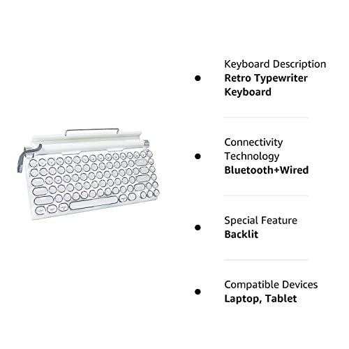 Adventurers Typewriter-Style Retro Mechanical Keyboard