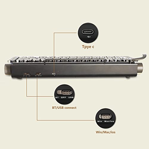 Adventurers Typewriter-Style Retro Mechanical Keyboard