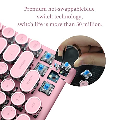 Adventurers Typewriter-Style Retro Mechanical Keyboard