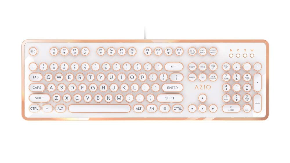 AZIO Retro Typewriter-Inspired Mechanical Keyboard