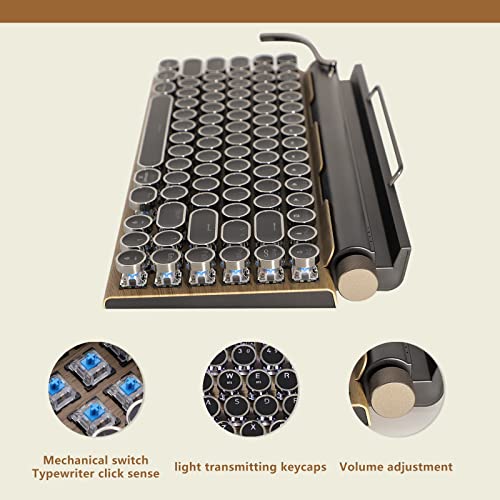 Adventurers Typewriter-Style Retro Mechanical Keyboard