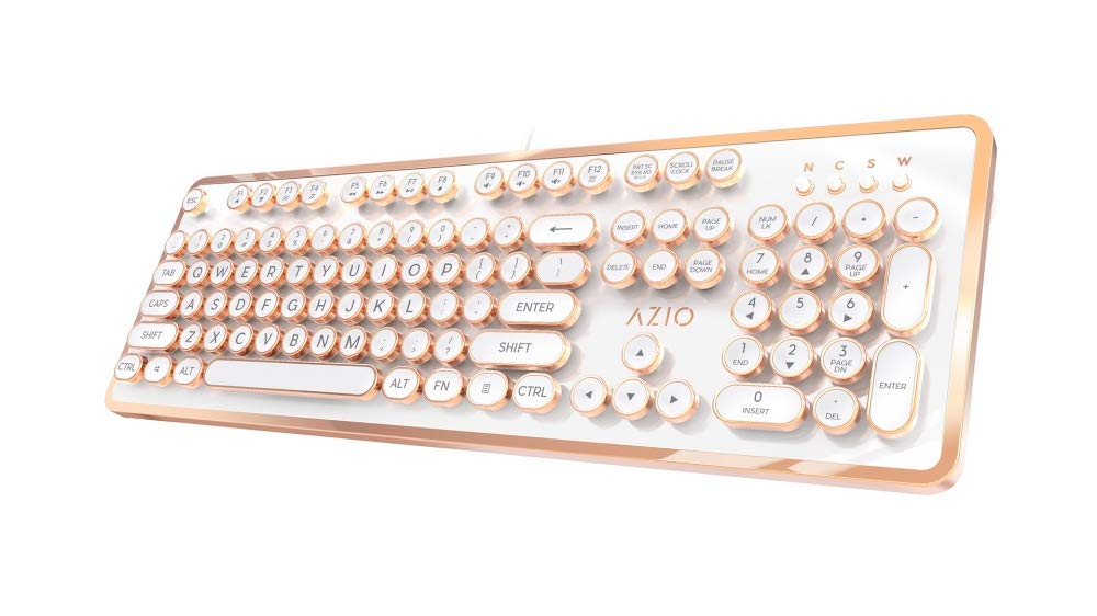 AZIO Retro Typewriter-Inspired Mechanical Keyboard