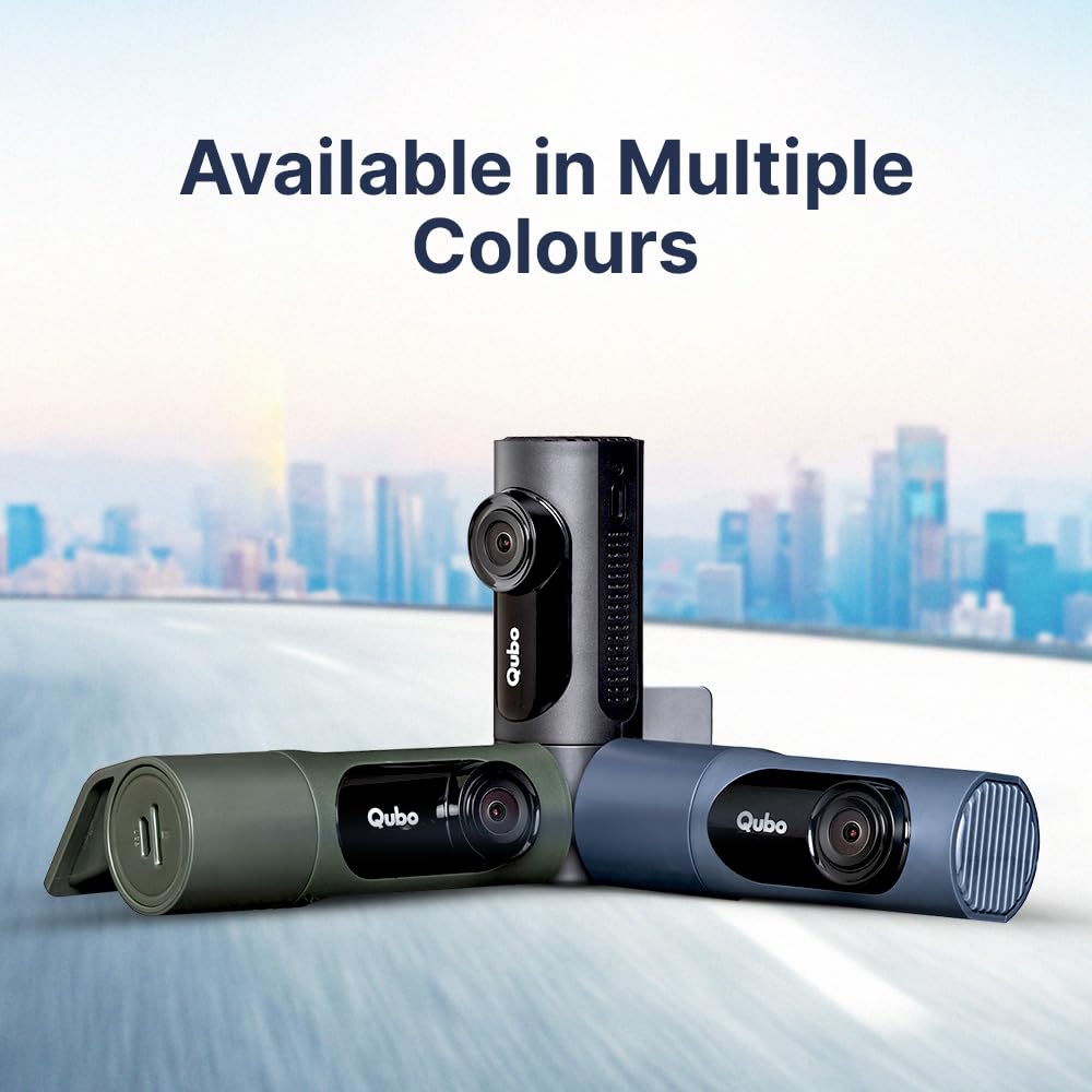 Qubo Car Dashcam Pro X by Hero Group | 3MP 1296P FHD+ Camera | NightPulse Vision | Wide-Angle FOV |