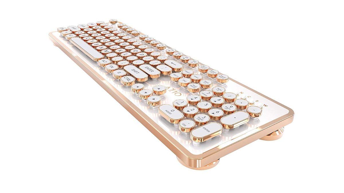 AZIO Retro Typewriter-Inspired Mechanical Keyboard