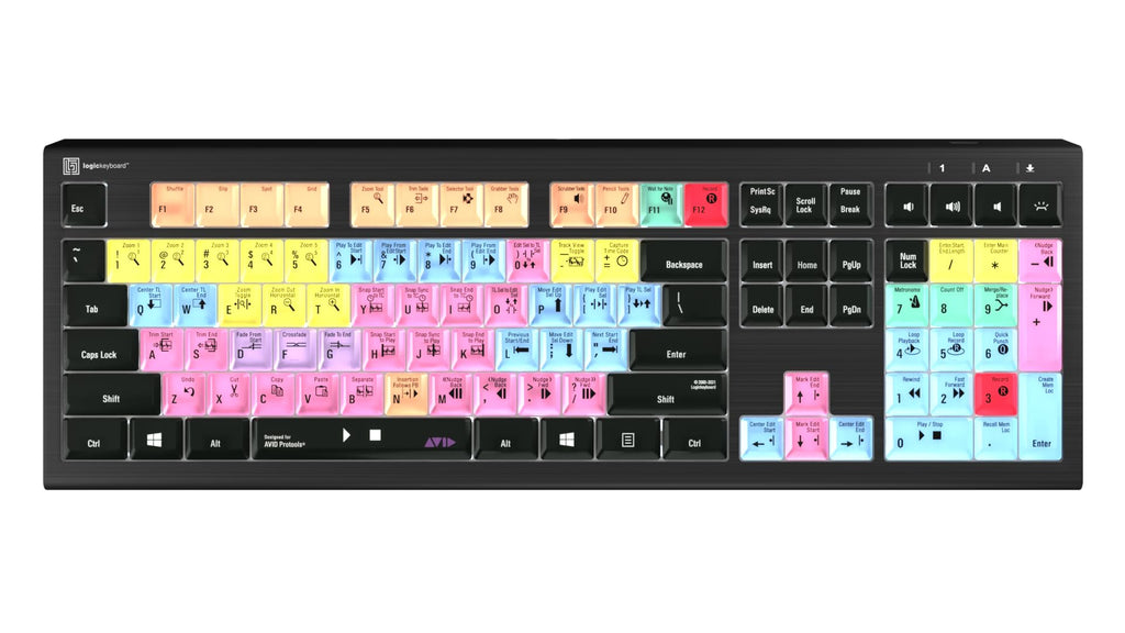 Logickeyboard 'Titan' Wireless Backlit For Video Editor