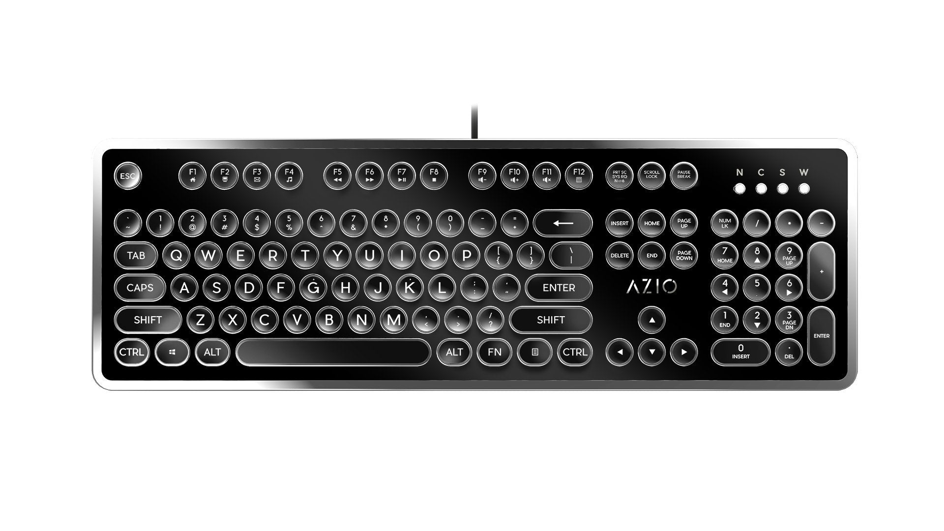 AZIO Retro Typewriter-Inspired Mechanical Keyboard