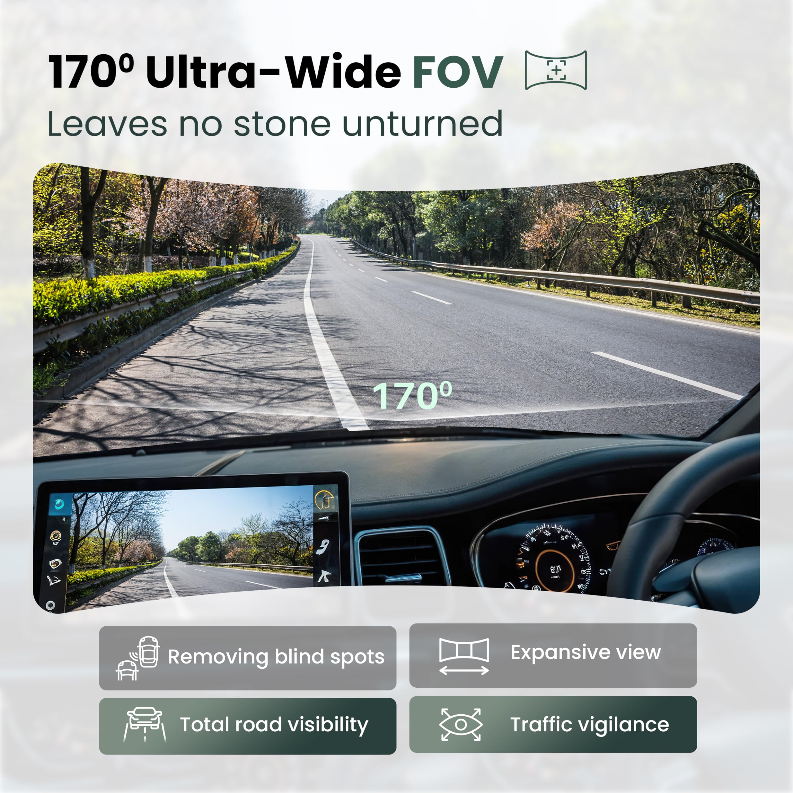 Boult Cruisecam X1 Dash Camera for Car | 1080p HD Recording | 170° Ultra-Wide Angle | 360° Rotation