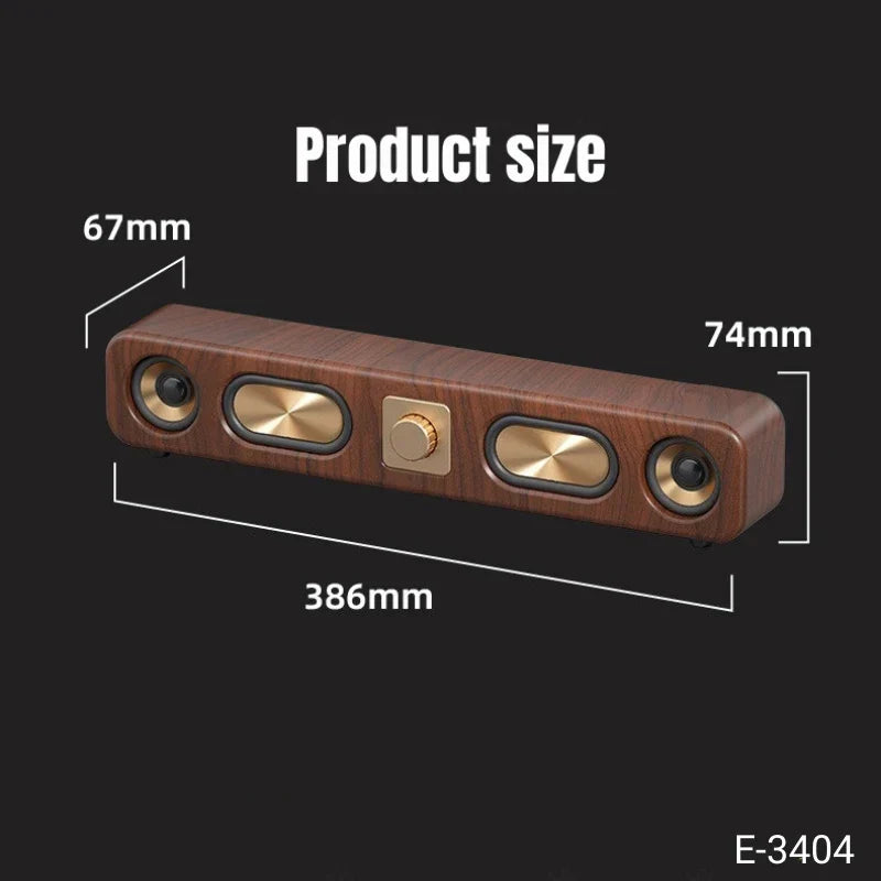 Wooden Bluetooth Speakers Portable SoundBar