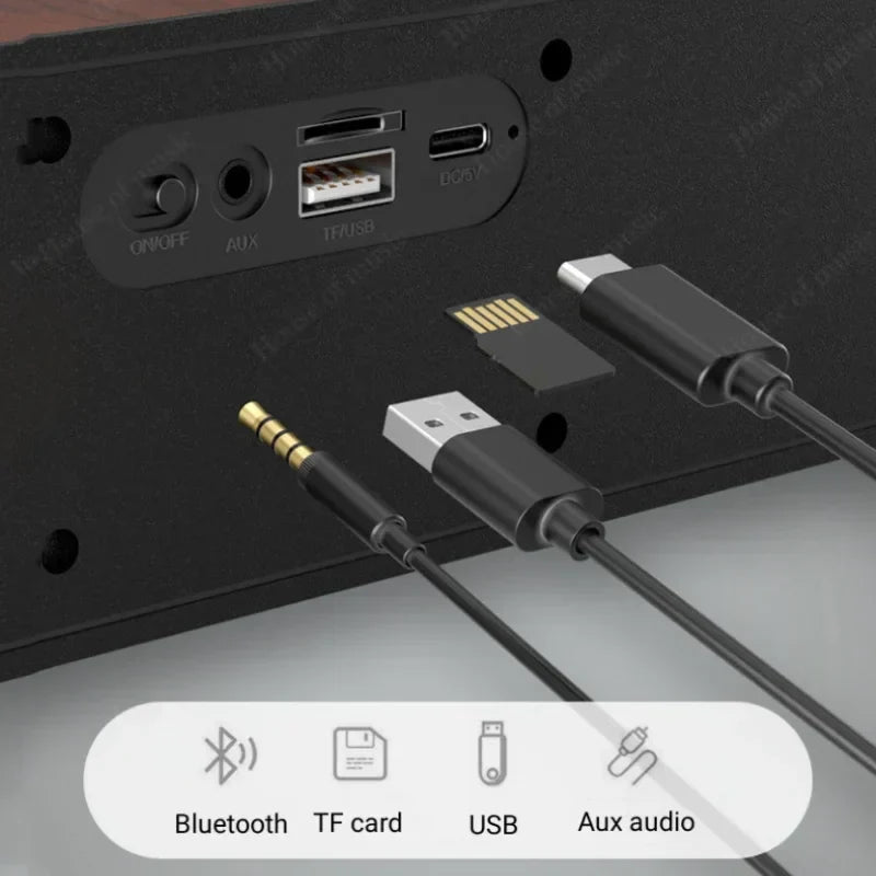 Wooden Bluetooth Speakers Portable SoundBar